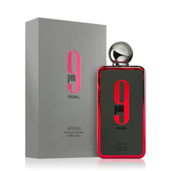 Afnan 9pm Rebel Perfume EDP 100ml for Men, front view of the bottle.