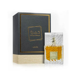 Khamrah Lattafa Perfume 100ml EDP bottle, luxury fragrance. Image 1 of 3.