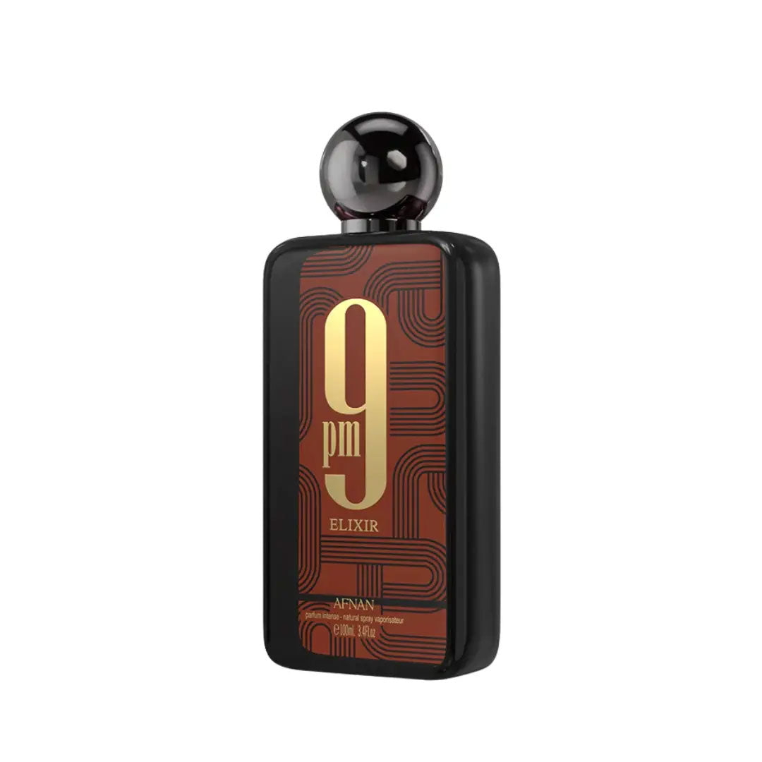 Afnan 9pm Elixir EDP 100ml men's perfume, elegant bottle. Long-lasting fragrance. (2/3)