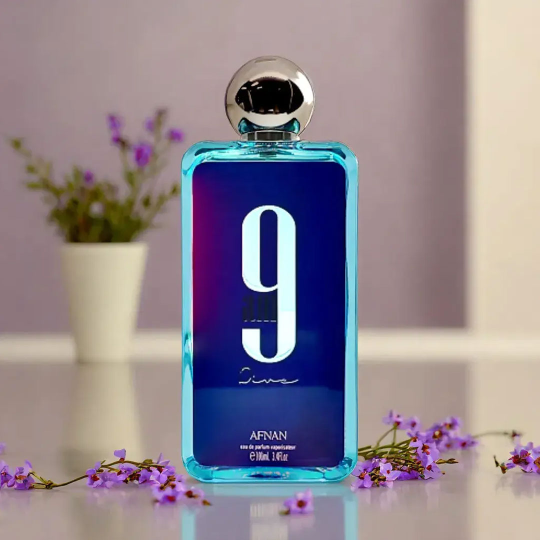 Afnan 9am Dive 100ml perfume bottle, fresh aromatic fragrance. 2 of 2.