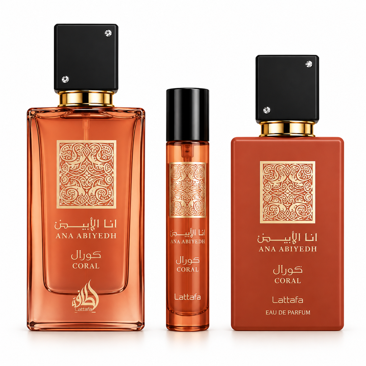 Ana Abiyedh Coral 3Pcs Gift Set By Lattafa