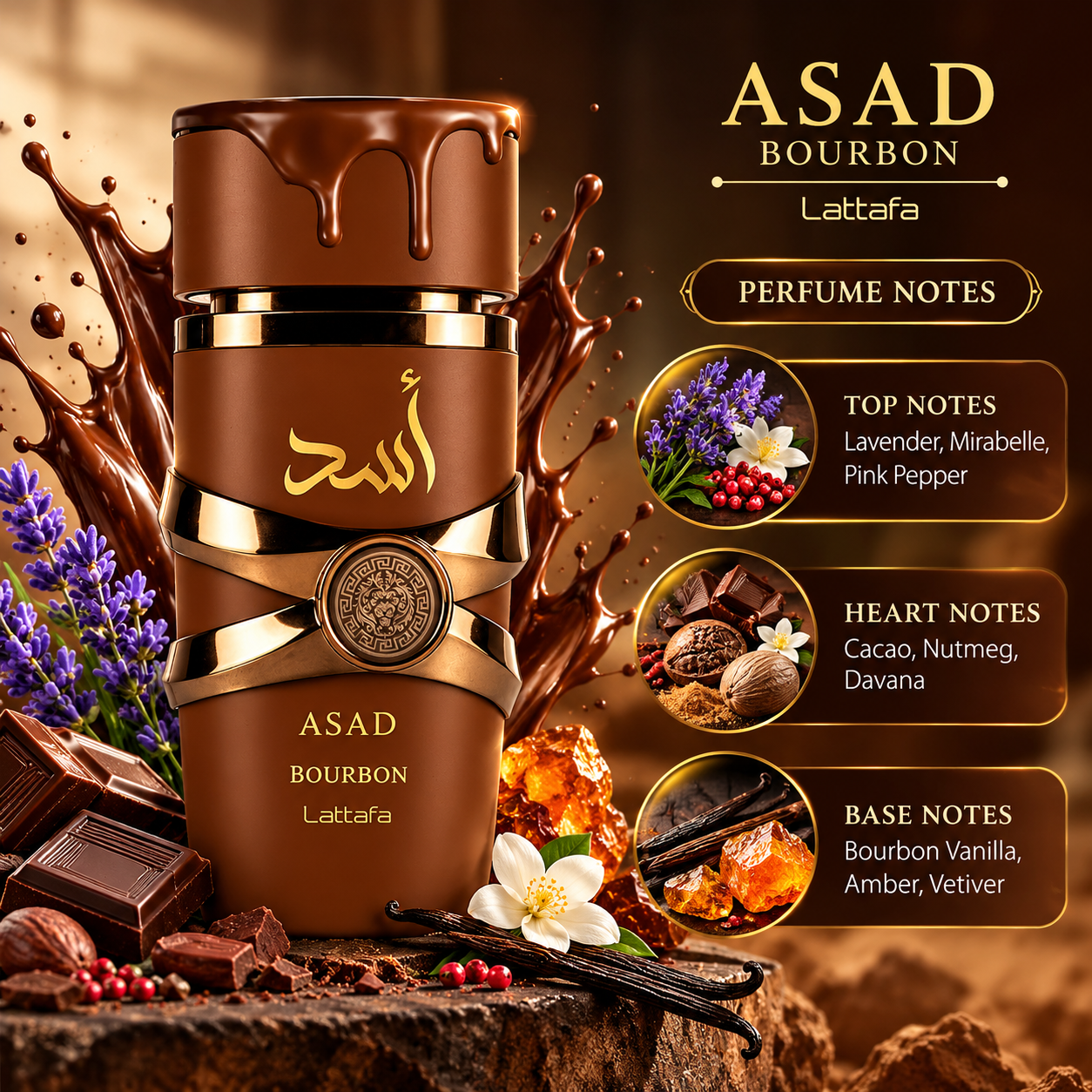Asad Bourbon Eau De Parfum 100ml By Lattafa