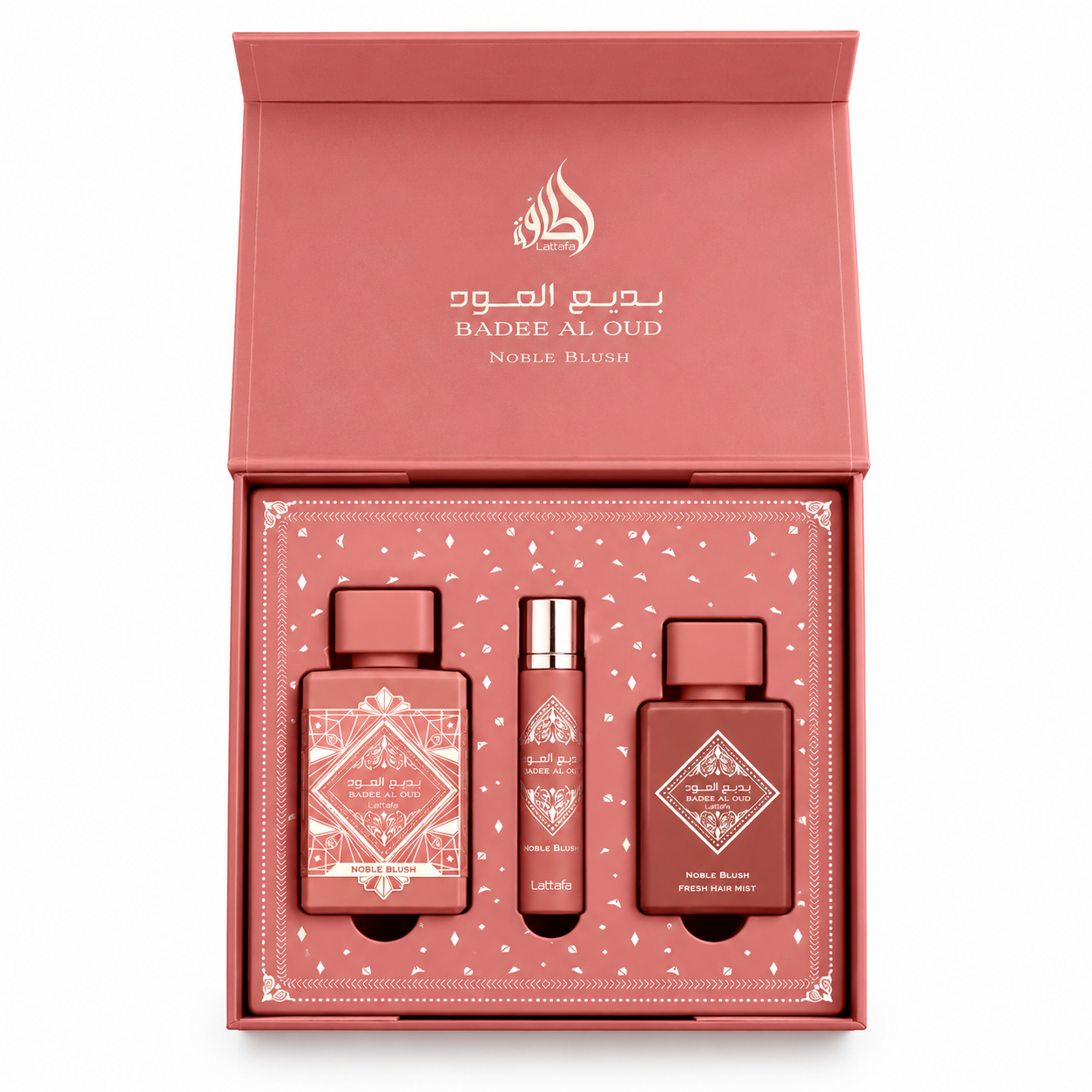 Badee Al Oud Noble Blush 3 pcs Gift Set By Lattafa