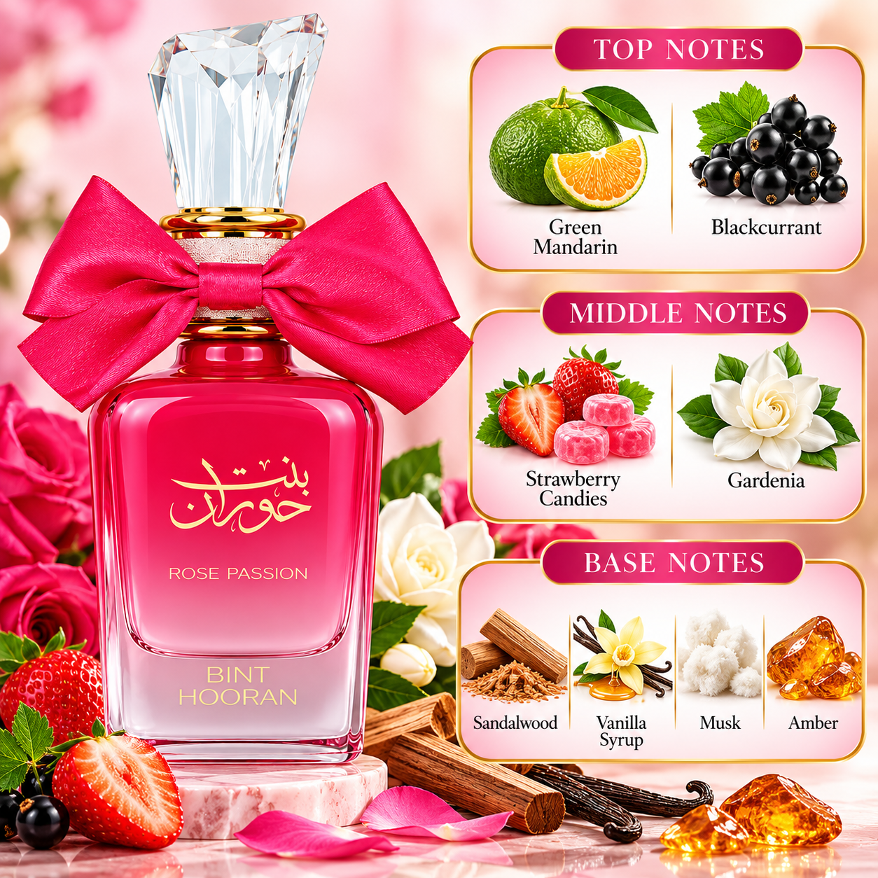 Bint Hooran Rose Passion Perfume 100ml EDP Ard Al Zaafaran