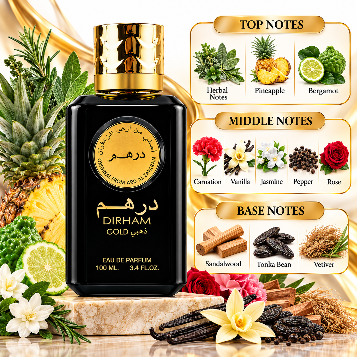 Dirham Gold Perfume 100ml EDP Ard Al Zaafaran