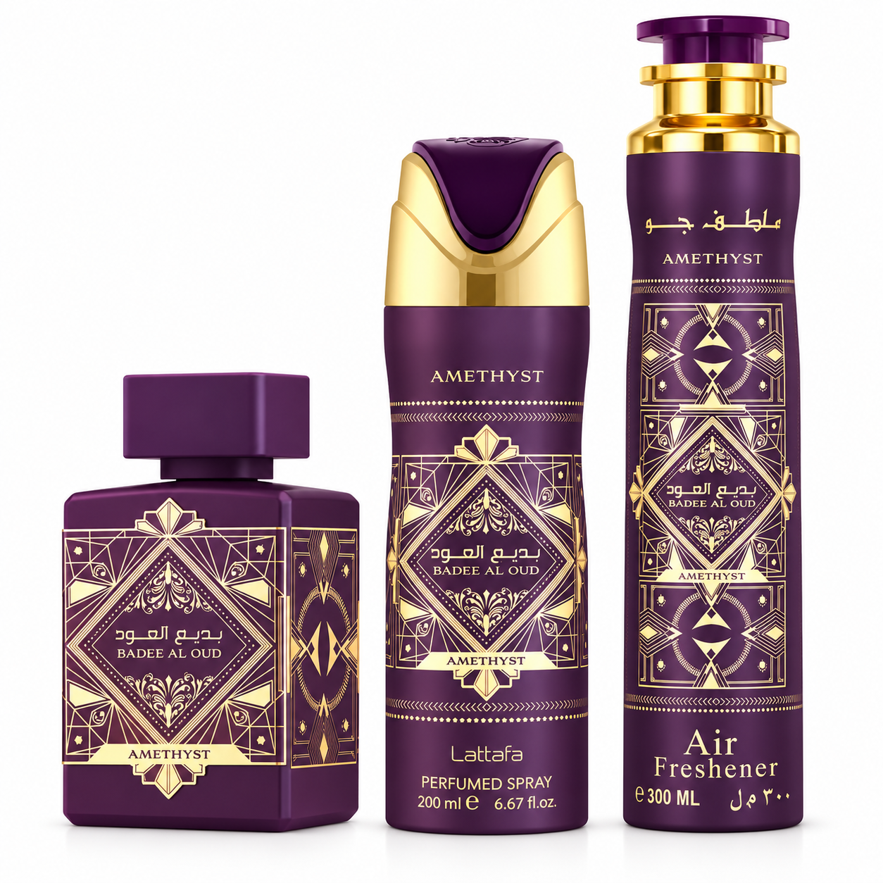 Badee al Oud Amethyst 3Pcs Gift Set By Lattafa