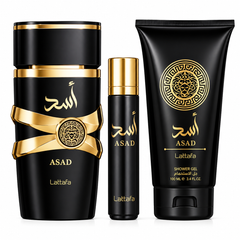 Asad Black 3Pcs Gift Set By Lattafa