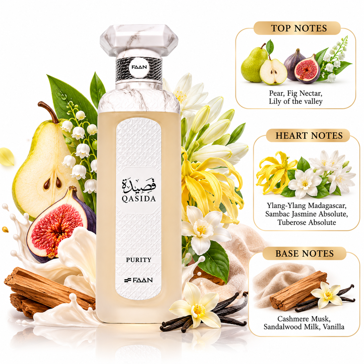 Qasida Purity EDP 200ml By Faan - Luxury Perfume