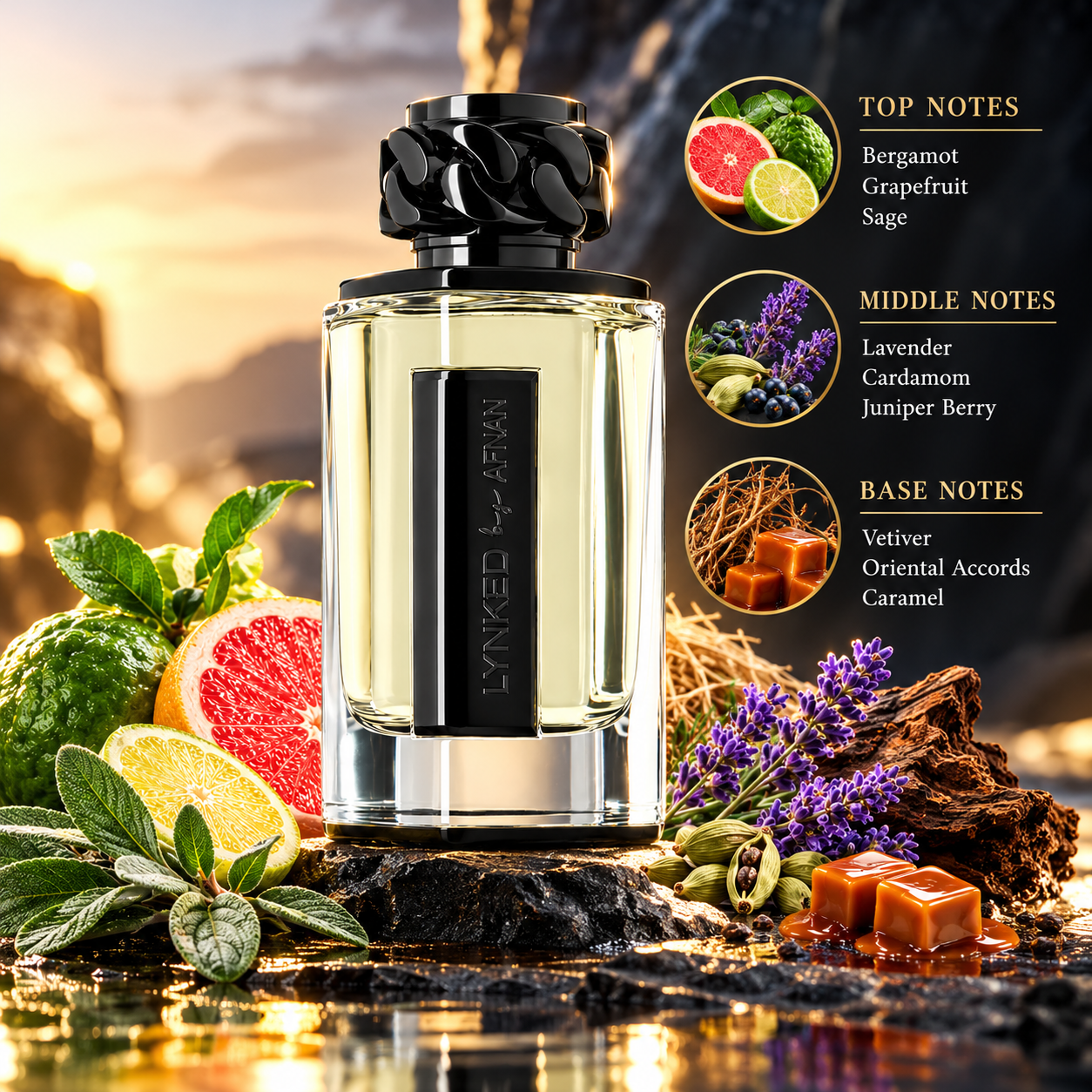 Lynked Freedom Black Eau de Parfum 100ml By Afnan