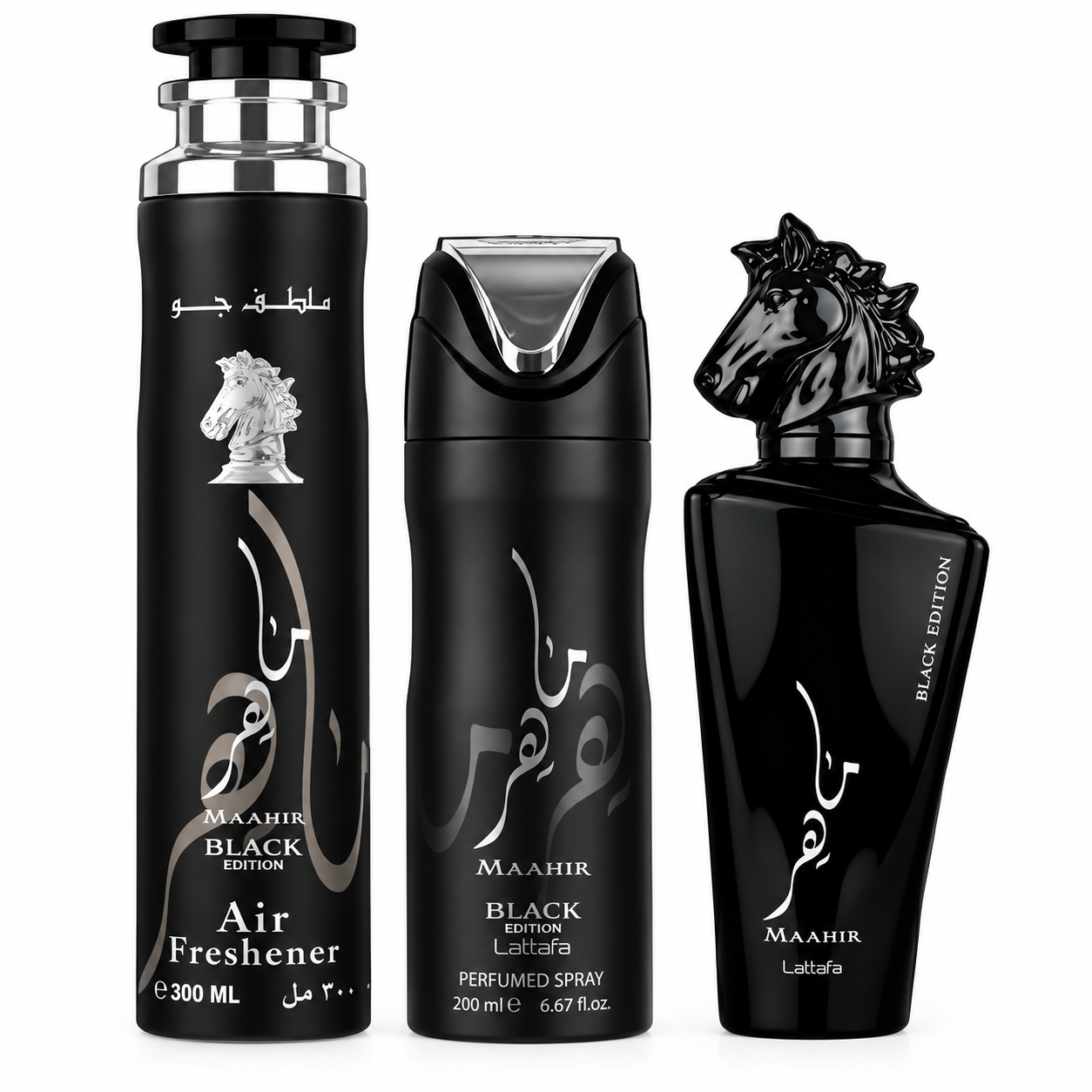 Maahir Black 3Pcs Gift Set By Lattafa