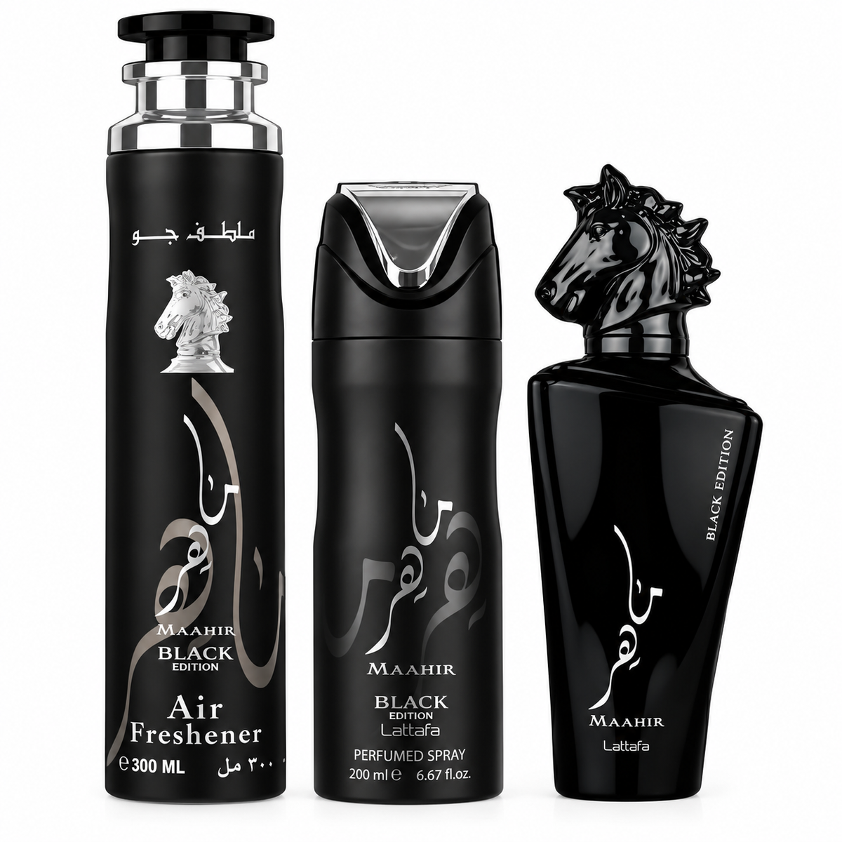 Maahir Black 3Pcs Gift Set By Lattafa