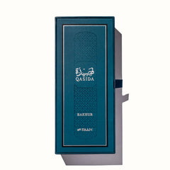 Qasida Bakhour EDP 200ml luxurious perfume fragrance bottle, close-up, elegant scent.