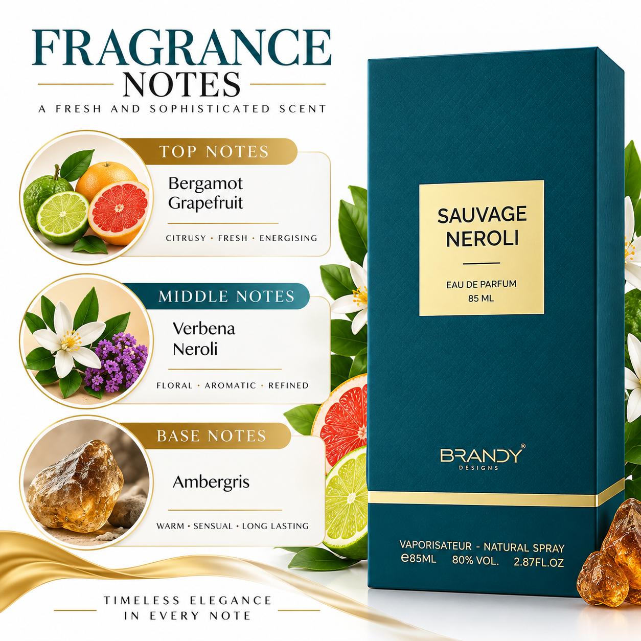 Sauvage Neroli Eau de Parfum 85ml By Brandy Design
