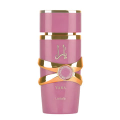 Yara Elixir Lattafa EDP 100ml, luxurious women's perfume bottle, front view.