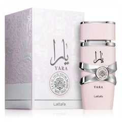Lattafa Yara Pink Perfume bottle, best Arabic fragrance. Image 2 of 2.